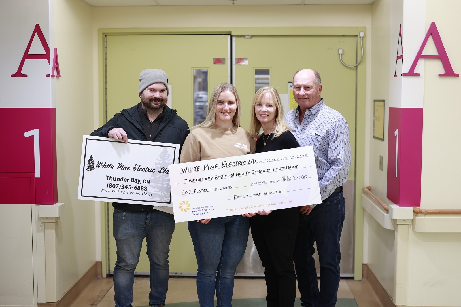 White Pine Electric Family Shows it Cares With Family CARE Donation